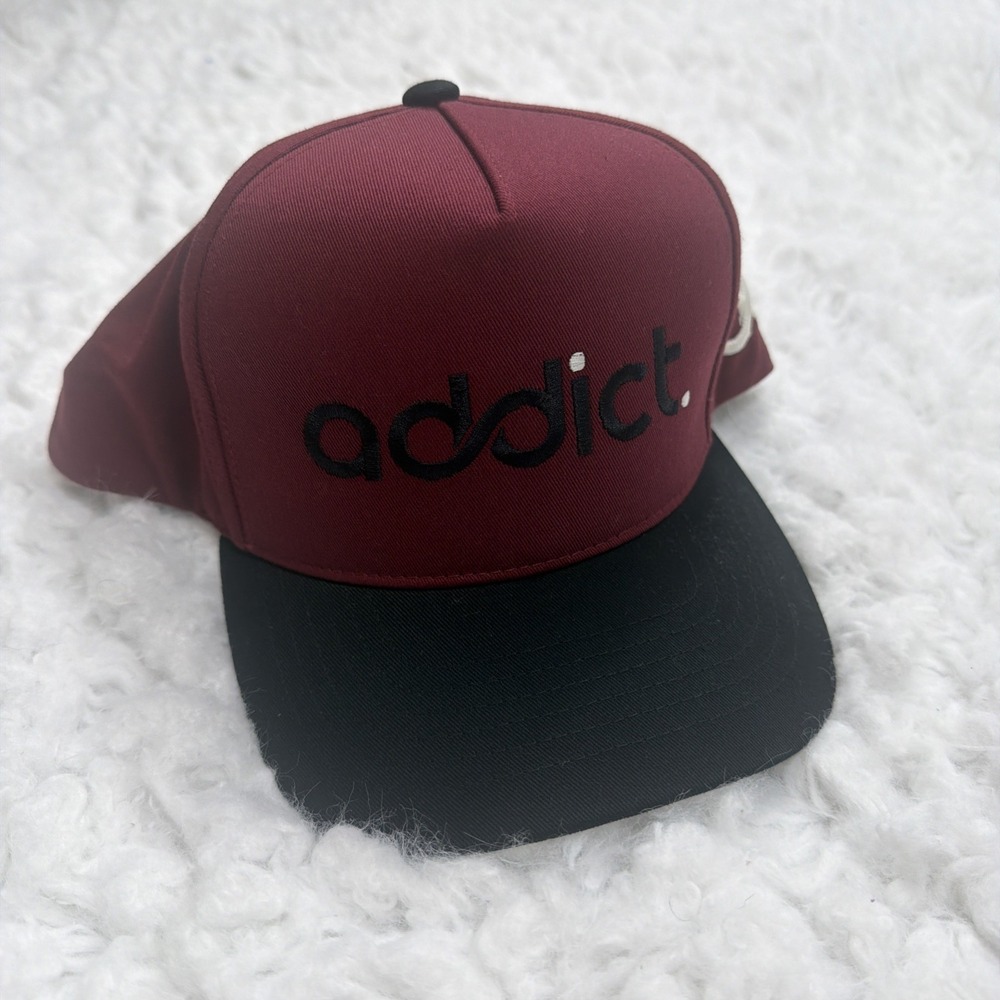 ADDICT 804 Kamel Premium Hat Adjustable Snap Back Burgundy Modern Men Summer New